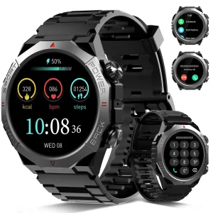 Smart Watch for Men 1.39" HD Touchscreen, Waterproof for Android IOS