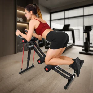 Foldable Ab Machine for Home w/LCD Display