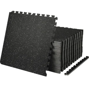 1/2 in Thick EVA Foam & Rubber Top Interlocking Workout Floor Mats
